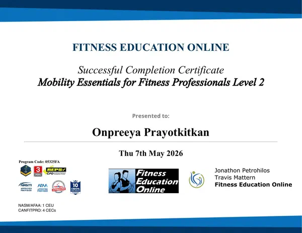 Mobility Essentials Level 2 certificate