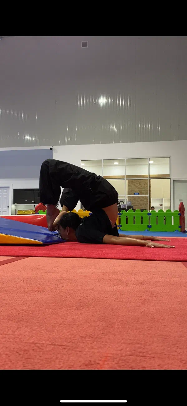 Scorpion pose training
