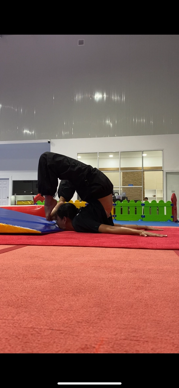 Scorpion pose training